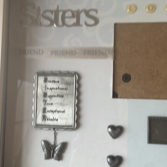 Things Remembered Sisters White Shadowbox picture frame. - Picture 2 of 4